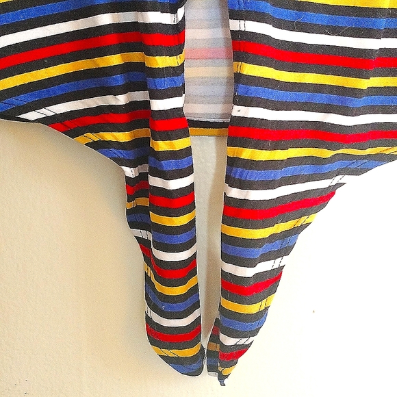 Striped Knot Crop Tee - Picture 2 of 7